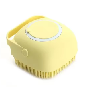 Brosse de bain pour animaux de compagnie en silicone souple, brosse de massage, brosse de douche pour gel, outils de nettoyage, peigne, fournitures de toilettage pour chiens et chats