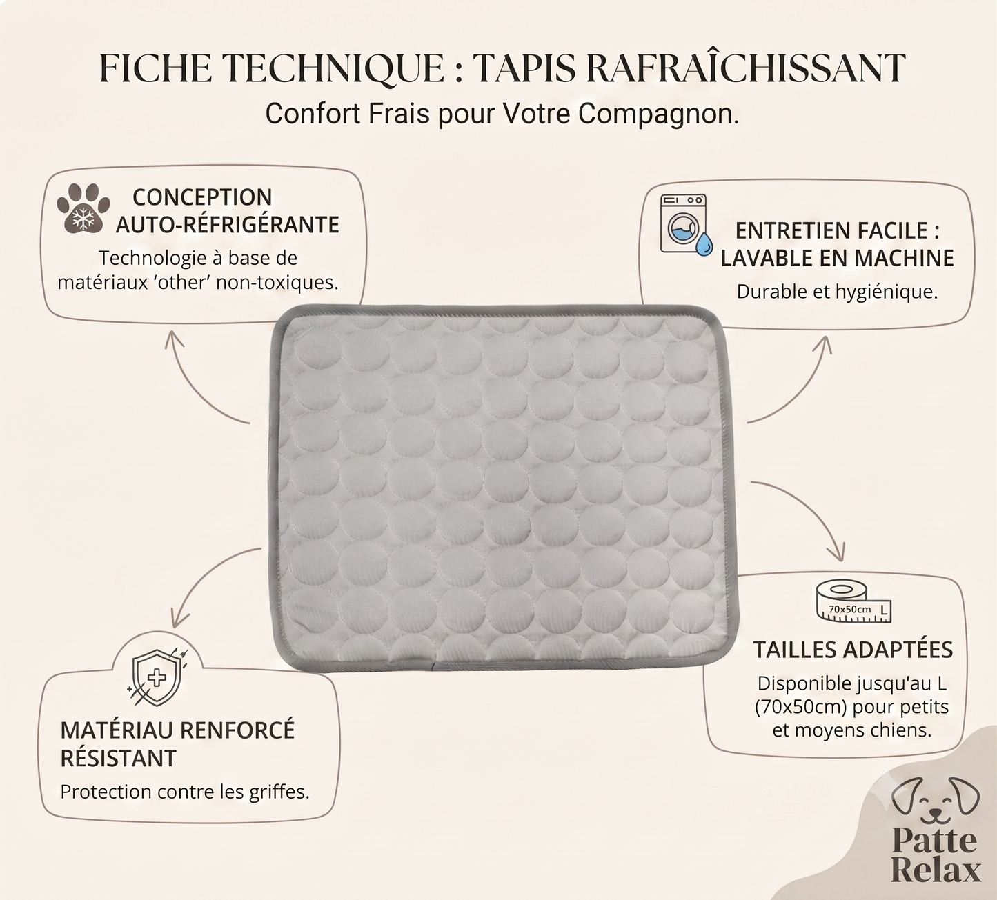 Tapis Effet Glaçon pour Animaux