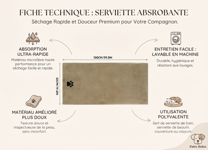 Serviette Microfibre Animaux